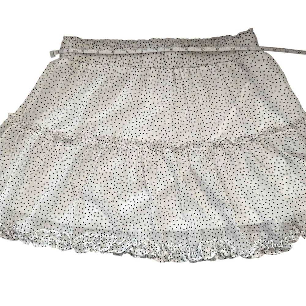 Trixxi White and Black Polka Dot Mini Skirt